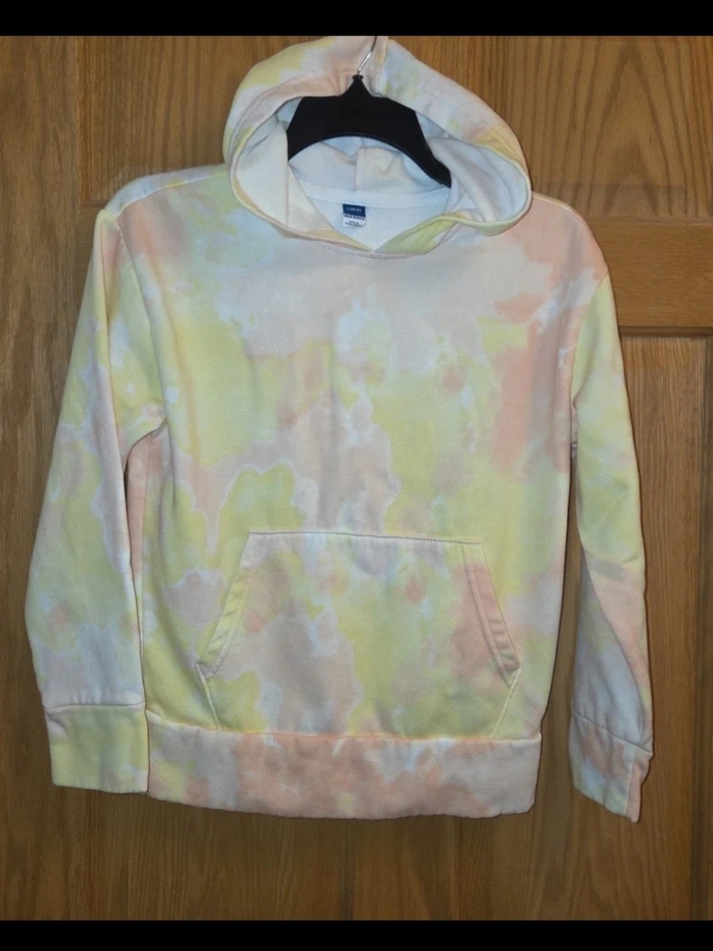 Old Navy Kids Pastel Tie-Dye Hoodie - Yellow & Pink